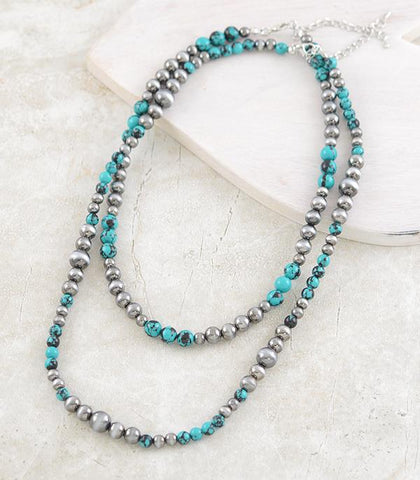 Navajo Pearl Bead Necklace