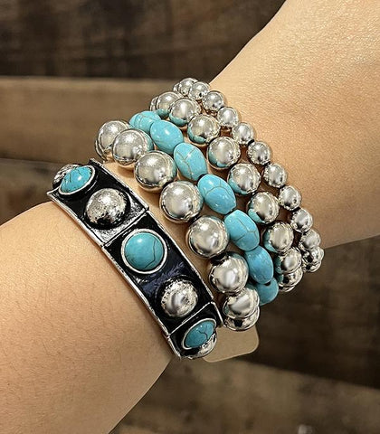 Turquoise Stacked Bracelet Set