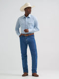 Wrangler Men's Blue Stripe Snap Shirt