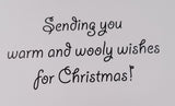 CJ Brown Christmas Card “Warm & Wooly Wishes” Sheep