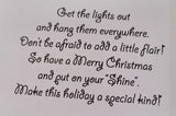 CJ Brown Christmas Card "Glamour Girl"