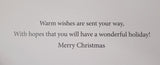 CJ Brown Christmas Card  "Warm Wishes” Black Calf