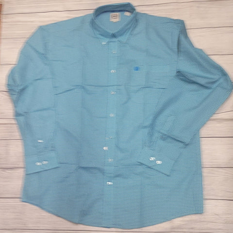 Cinch Men's Blue Geo Print Shirt