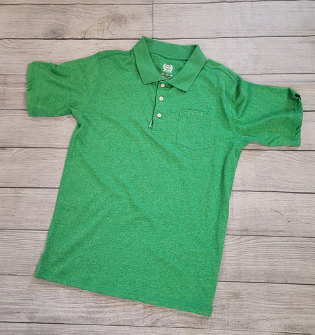 Cinch Boy's Heathered Green Polo