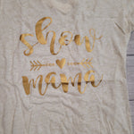 Cream Burnout Women's Show Mama Tee-Jr Cut