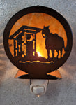 Circle Night Light-Horse & Outhouse