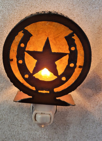 Circle Night Light-Horseshoe Star