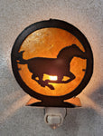 Circle Night Light-Running Horse