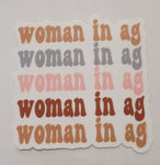 Woman In Ag Sticker