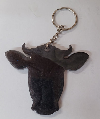Black Steer Keychain