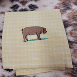 Dish Towel-Red Pig