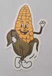 Aww Shucks Dancing Corn Sticker