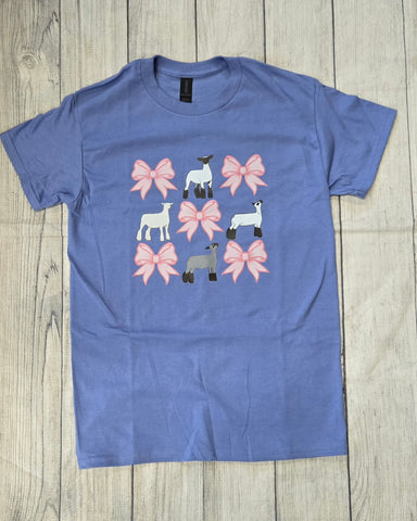 Blue Lamb & Bows Tee
