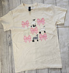 Cream Lamb & Bows Tee