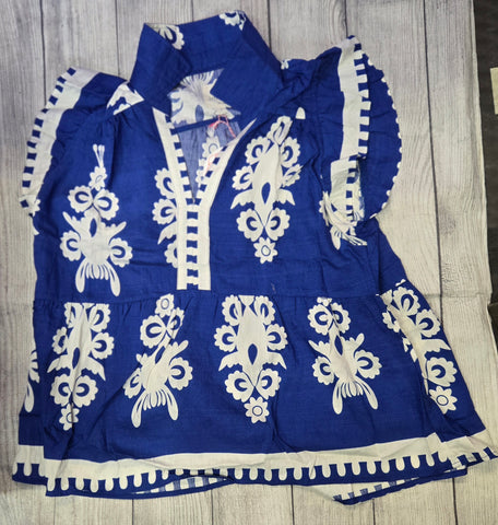 Boho Embroidered Peplum Blouse