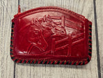 Red Leather Coin Purse