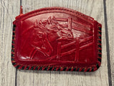 Red Leather Coin Purse