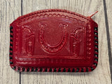 Red Leather Coin Purse