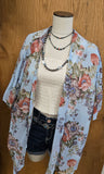 Blue Floral Kimono