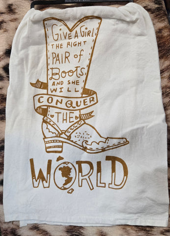 Dish Towel-Pair Of Right Boots