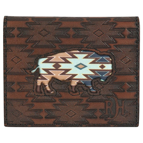 Red Dirt Hat Co Southwest Buffalo Inlay Bifold Card Case