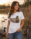 Faux Patch Camo Duck Comfort Colors Graphic Tee