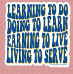 Groovy Motto Sticker