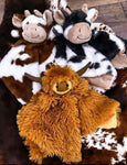Assorted Farm Animals Lovey Blanket