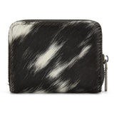 Wrangler Genuine Hair-On Cowhide Zip-Around Wallet - Black