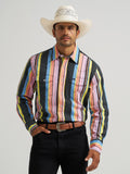 Wrangler Men's Vintage Black Multi Striped Shirt