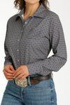 Cinch Women's Blue Geo Print Shirt