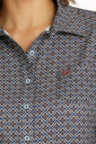 Cinch Women's Blue Geo Print Shirt