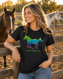 Love Horses Tee-Black