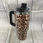 Brown Leopard 40 oz Tumbler