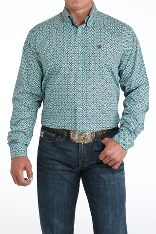 Cinch Men's Turquoise Print Shirt