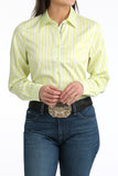 Cinch Women's Tencel Lime Striped Shirt