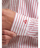 Wrangler Men's Cody Johnson White & Red Striped Shirt
