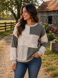Mixed Print Patchwork Top