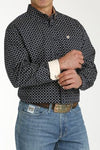 Cinch Men's Navy Geo Print Shirt