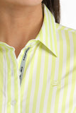 Cinch Women's Tencel Lime Striped Shirt