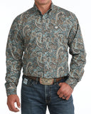 Cinch Men's Blue Paisley Shirt