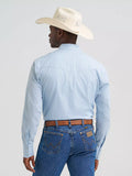 Wrangler Men's Blue Stripe Snap Shirt