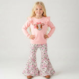 Pretty in Pink Cow Bell Bottom Set