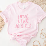 Long Live Ag Girls Pink Tee