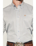 Cinch Men's Light Blue Striped Shirt