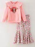Pretty in Pink Cow Bell Bottom Set