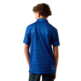 Ariat Youth Boy's Blue Quartz Tribal Striped Print Polo