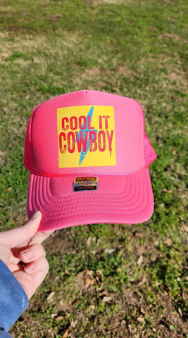 Cool It Cowboy Pink Cap
