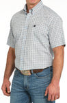 Cinch Men’s White Geo Print Shirt