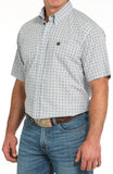 Cinch Men’s White Geo Print Shirt